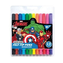 Фломастери YES Marvel Avengers 12 кольорів (650474): Тип На водной основе