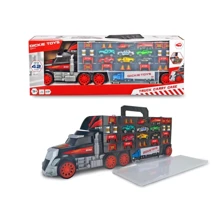 Игровой набор DICKIE TOYS "Трейлер перевозчик авто" грузовик с ручкой, 7 машин: Производитель Dickie Toys