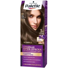 Palette Крем-краска для волос Интенсивный цвет 6-0 (N5) Темно-русый 110 ml: Пол Для женщин
