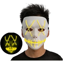 Неоновая Маска для вечеринок с подсветкой UFT LED Mask 1 Yellow: undefined undefined
