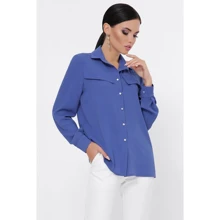 Блуза FashionUp BZ-1789D 44 синя з довгим рукавом: Сезон Демісезон