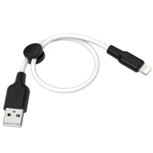 Кабель Hoco USB Cable to Lightning X21 2.4A 0.25m Black/White: Тип USB Cable - Lightning