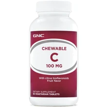 GNC Chewable C 100 mg Витамин С со вкусом ягод 90 вегатаблеток: Тип Витамин C
