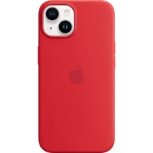 Чехол для iPhone Apple iPhone 14 Silicone Case with MagSafe - (PRODUCT)RED (MW5U3ZE/A): Цвет красный