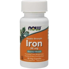 NOW Foods Iron 36 mg Double Strength 90 veg caps: Тип Железо