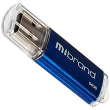 USB-флешка Mibrand 64GB Cougar Blue USB 2.0 (MI2.0/CU64P1U): Стандарт USB USB 2.0
