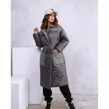 Пальто ISSA PLUS SA-68 46-48 серое демисезон: Сезон Демисезон