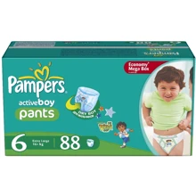 Подгузники-трусики Pampers Active Boy Extra Large (16+ кг) Мега 88шт (4015400617457): Тип Подгузники-трусики