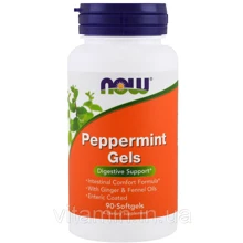 NOW Foods Peppermint Gels 90 gel caps (Перечная мята): Тип Пищеварительные ферменты