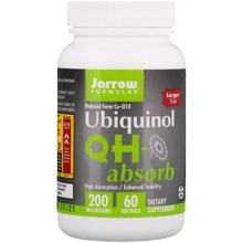 Jarrow Formulas Ubiquinol QH-Absorb 200 mg 60 Softgels Убіхінол (Коензим CoQ10): Тип Коензим