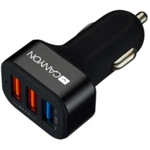 Зарядное устройство Canyon Car Charger 3xUSB C-07 18W Black (CNE-CCA07B): Особенности Быстрая зарядка