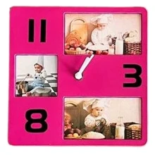 Годинник Фоторамка Your Time Квадрат 21.5х21.5х3.5 см рожевий (EG6412): Виробник Your Time