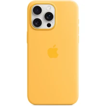 Чехол для iPhone Apple iPhone 15 Pro Max Silicone Case with MagSafe - Sunshine (MWNP3ZM/A): Цвет желтый