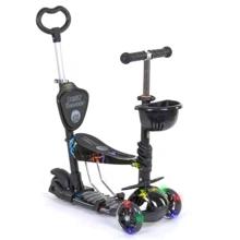 Самокат Best Scooter черный (35110): Количество колес 3