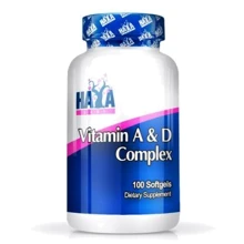 Haya Labs Vitamin A&D Complex Комплекс витаминов А и Д 100 капсул: Тип Комплексные