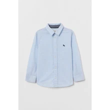 Рубашка H&M 2011-8130601 110 см голубая: Тип Рубашки