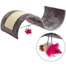 Когтеточка Flamingo Kitty Wave для котов с игрушкой волна 50.5х30.5х17.5 см (43808): undefined undefined