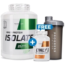 Протеїн Progress Nutrition Whey Protein Isolate, 1.8 кг + Only 1, 60 капсул та Шейкер, 700 мл У ПОДАРУНОК: Вид Изоляты