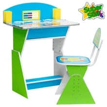 Super Star парта+стул (Scool) Green/Blue: undefined undefined