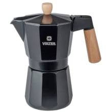 Кофеварка гейзерная VINZER Latte Nero 6 чашек (89382): Цвет черный