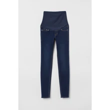 Джеггинсы H&M 3000249 48 синие для беременных: Узор Однотонный