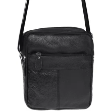 Мужская сумка через плечо Borsa Leather черная (K11025-black): Пол Мужской
