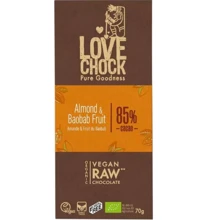Шоколад Lovechock сирий органічний Мигдаль - Баобаб 70 г (8718421154258): Вага, г 70