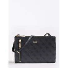Женская сумка кросс боди Guess Naya Double Zip Crossbody темно-серая (HWBL7881700-COA): Пол Женский