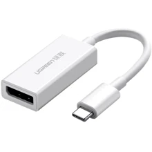 Адаптер Ugreen Adapter MM130 USB-C to DisplayPort White (40372): Колір белый