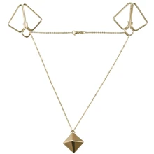 Затискачі для сосків з важкою підвіскою LOCKINK Nipple Clamps with Heavy Pendant - Golden: Виробник LOCKINK