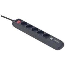 Мережевий фільтр EnerGenie SPG5-U2-5 Power strip with USB charger, 5 sockets, (SPG5-U2-5): Кількість розеток, шт 5