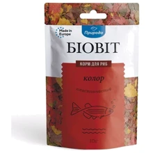 Корм Природа Биовит для рыб Колор пластинчатый 10 г (4823082404629): Вид корма Хлопья