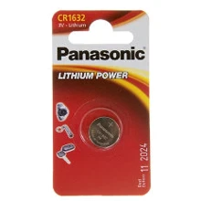 Батарейка Panasonic CR 1632 BLI 1 LITHIUM (CR-1632EL/1B): Емкость 140 mAh