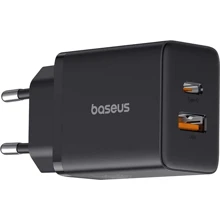 Зарядное устройство Baseus Wall Charger Cube Pro USB-C+USB 30W Black (P10111404113-00): Особенности Power Delivery (PD), Быстрая зарядка, USB-C