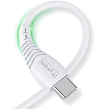 Кабель T-PHOX USB Cable to USB-C Nature 3A 1.2m White (T-C830 White): Тип USB Cable - USB-C