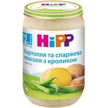 Пюре HIPP Кролик с картофелем и спаржевой фасолью, 220гр (9062300131564): Вид Овоще-мясное