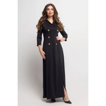 Платье FLFashion Арчи МПА 1664 44 черное повседневное длинное макси: Состав Эластан, Полиэстер, Вискоза