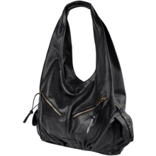 Женская сумка хобо Laskara черная (LK-10239-black): Пол Женский