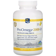 Nordic Naturals ProOmega-D 1250 mg Омега-3 + витамин D-3 вкус лимон 120 мягких капсул: Тип Омега 3