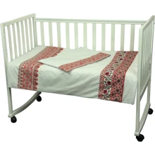 Набор для детской кроватки Руно 60x120 "Славяночка" (932.02СУ_Червоний): Тип постельный комплект