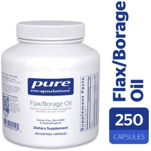 Pure Encapsulations Flax / Borage Oil 250 caps Лляна олія і масло огуречника (PE-00110): Тип Лляна олія