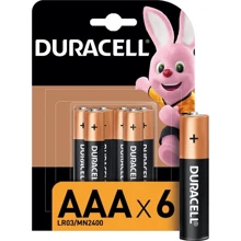 Батарейки Duracell Alkaline AAA LR03 MN2400 6 шт (5007758): undefined undefined