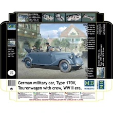 Набір фігурок Master Box Німецький військовий автомобіль, Тип 170V Tourenwagen з екіпажем, 2МВ (MB35113): Виробник Master Box