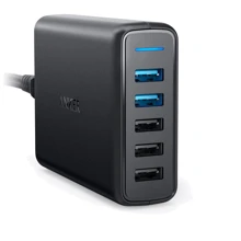 Зарядний пристрій ANKER PowerPort 5 with dual QC 3.0&Power IQ V3 Black (A2054L11): Особливості Швидка зарядка