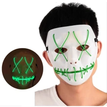 Неоновая Маска для вечеринок с подсветкой UFT LED Mask 1 Green: undefined undefined