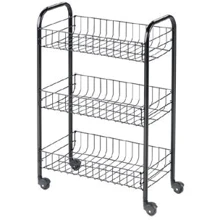 Етажерка Metaltex Siena 3 рівня 41х23х63 см чорна (340633 073): Матеріал Металл
