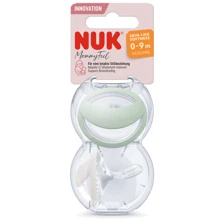 Пустышка Nuk Mommy Feel размер 1 Зеленая/Белая 2 шт (3952561): Возраст с рождения
