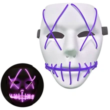 Неоновая Маска для вечеринок с подсветкой UFT LED Mask 1 Violet: undefined undefined