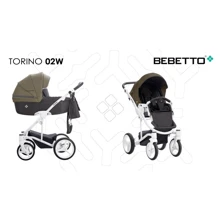 Универсальная коляска 2 в 1 Bebetto TORINO (02) хаки-графит (белая рама) (503.26.19.W02): Тип коляски универсальная коляска (2-в-1)