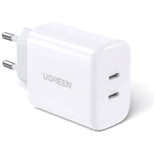 Зарядний пристрій Ugreen Wall Charger 2xUSB-C CD243 40W White (10343): Кабель в комплекті отсутствует